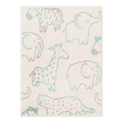 Whimsy Safari Animals Kid Rug