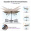 Cantilever Patio Umbrella Outdoor Aluminum Offset Square Umbrella with 3 Years Fade Resistance Recycled Fabric and 360-degree Rotation-22393231-22393219-22393217