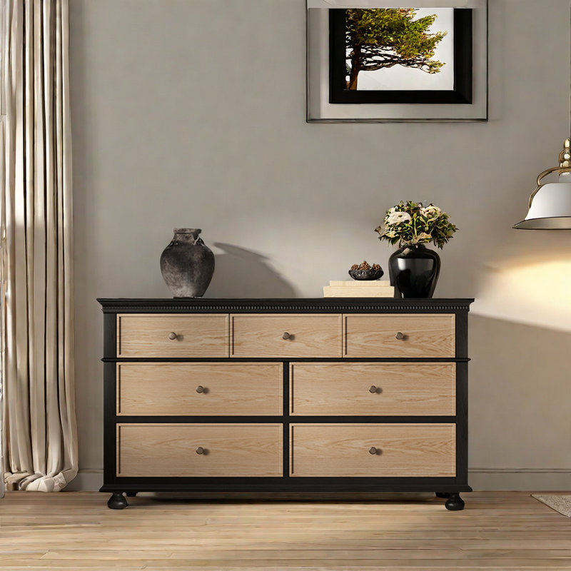 Commode d'appoint de style japonais rétro en bois massif