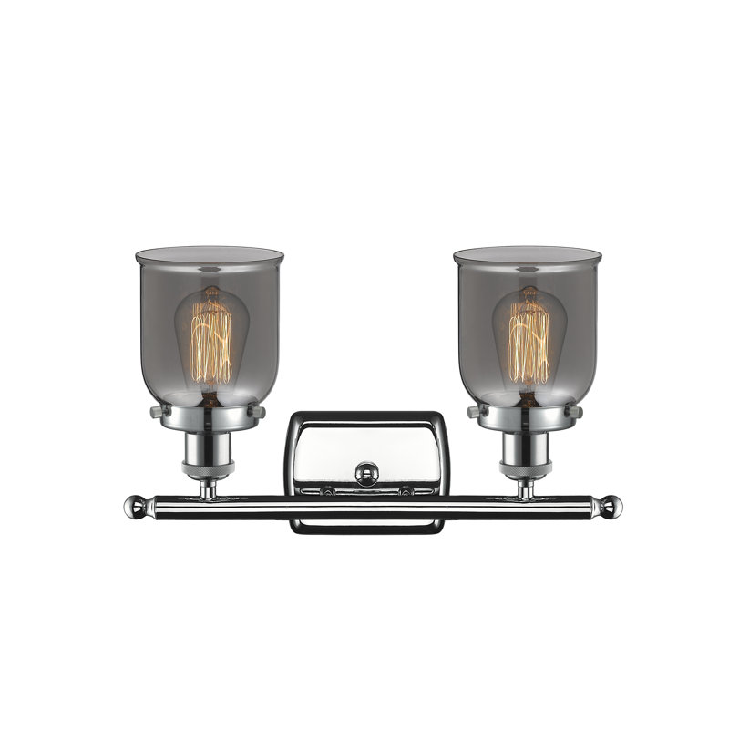 Éclairage pour meuble-lavabo 2 lumières Calton, DEL, Fumée, Chrome poli