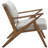 Balom Retro Button Tufted Upholstered Arm Chair with Angled Wood Frame-376529586