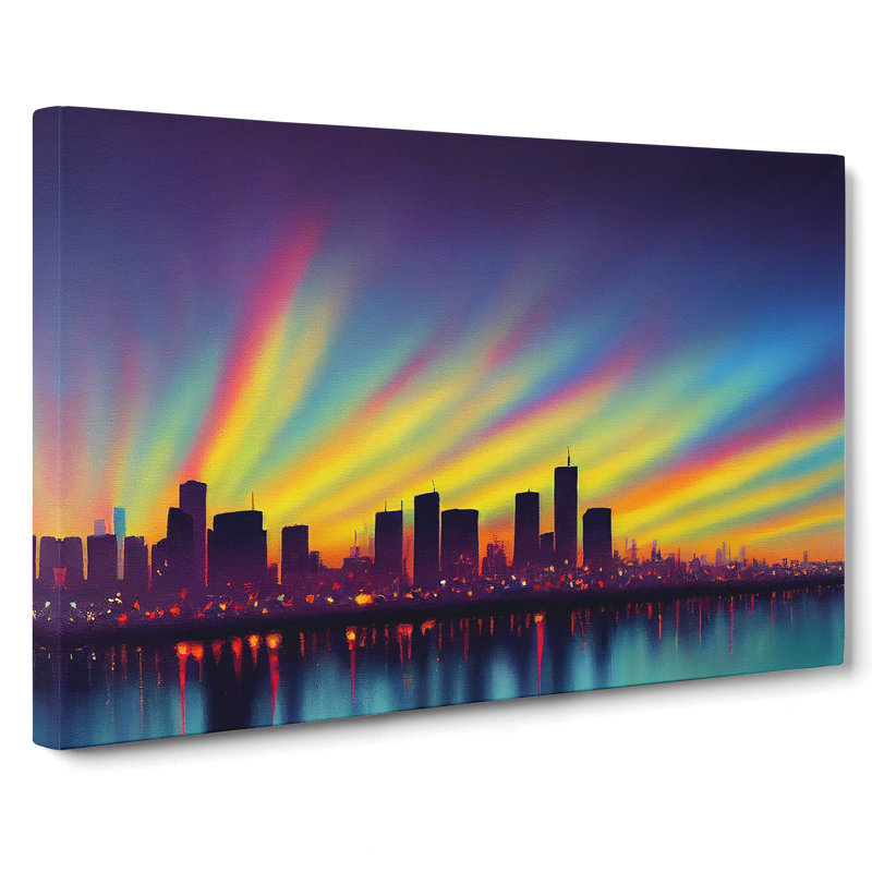 Daring Skyline Architecture - Wrapped Canvas Print, 35cm H x 50cm W x 3cm D