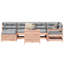 7 Piece Garden Sofa Set Solid Wood Douglas Fir-1975613687