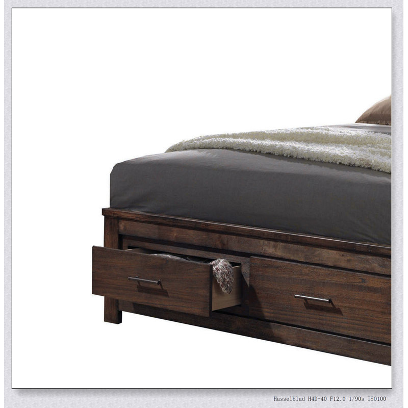 Oak Bed with Storage