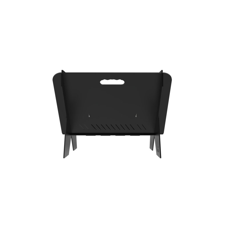 Square Steel Wood Burning Smokeless Fire Pit, Black