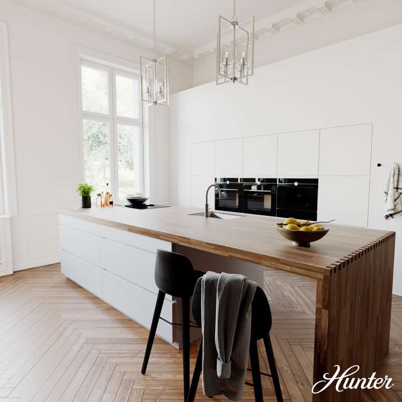 Kerrison 4 - Light Geometric Pendant, Brushed Nickel