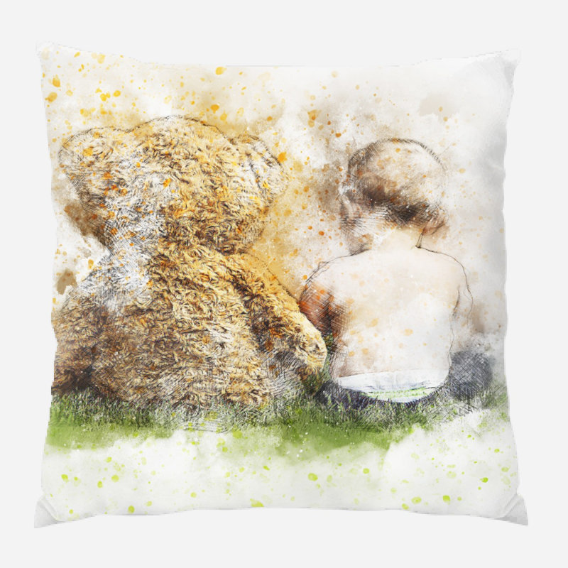Coussin teddy Rhoads, Microsuède, Intérieur