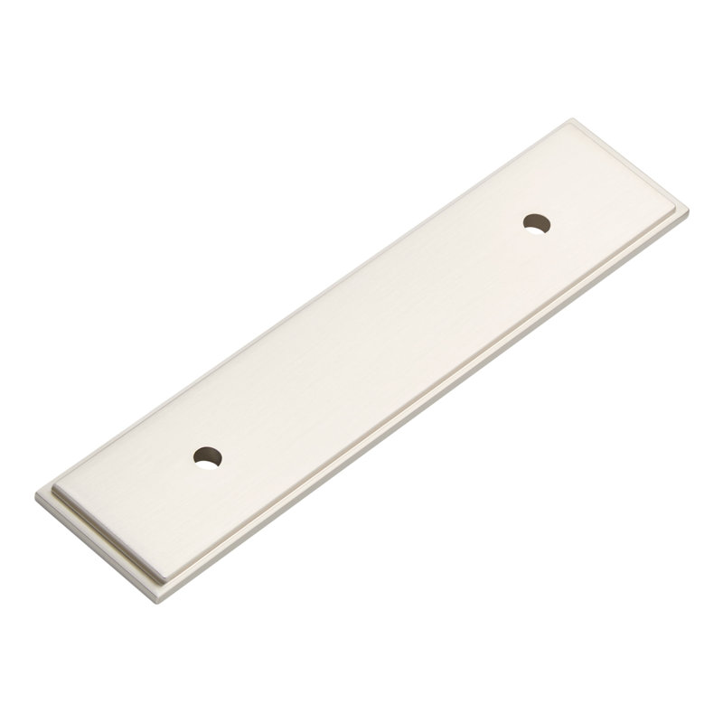 Plaque arrière à poignées 3-3 / 4 po Traditional, Nickel satiné