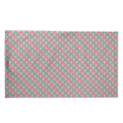 Torchon à motif géométrique à rayures