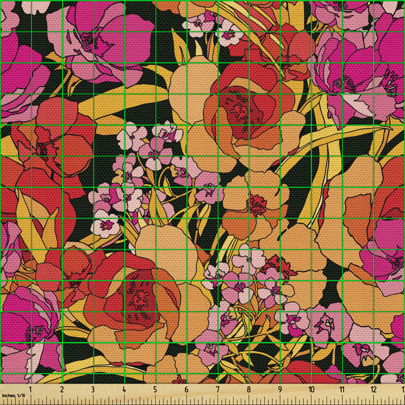 Chiseko Romantic Botanical of Blossoming Flowers Multi-Purpose Fabric