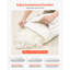 Grand coussin de lit en mousse à mémoire de forme avec housse en fibre naturelle ajustable blanc pour tous les dormeurs