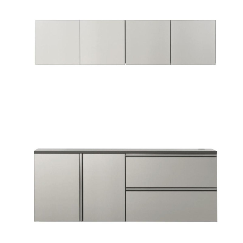 64 po X P 72 po H 20 po D Armoire de garage gris métallique C (5 pièces)