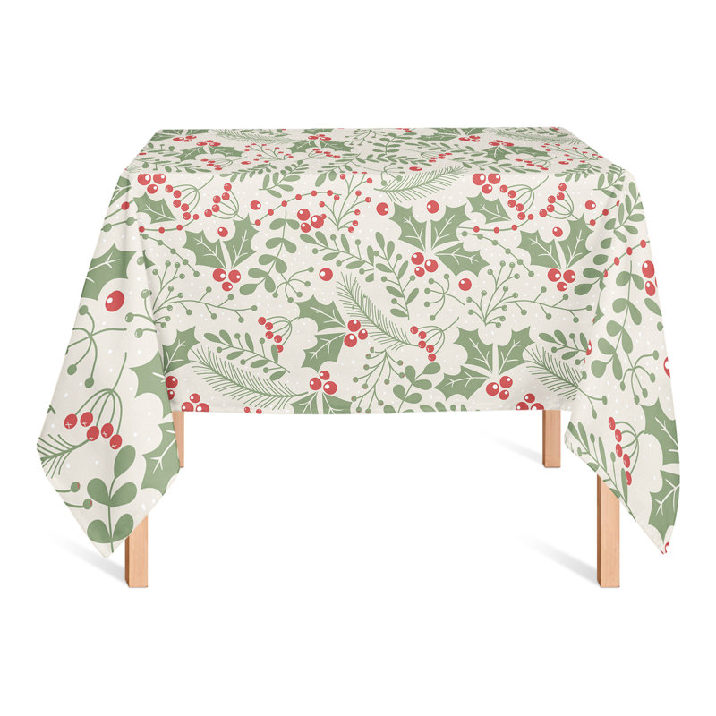 Daygn Floral Square Christmas Tablecloth