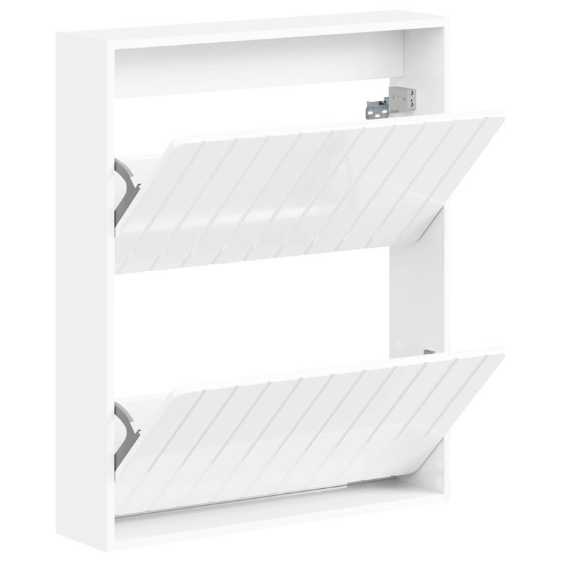 Flip Down Shoe Storage, 86 cm H x 71 cm W x 17 cm D, High Gloss White