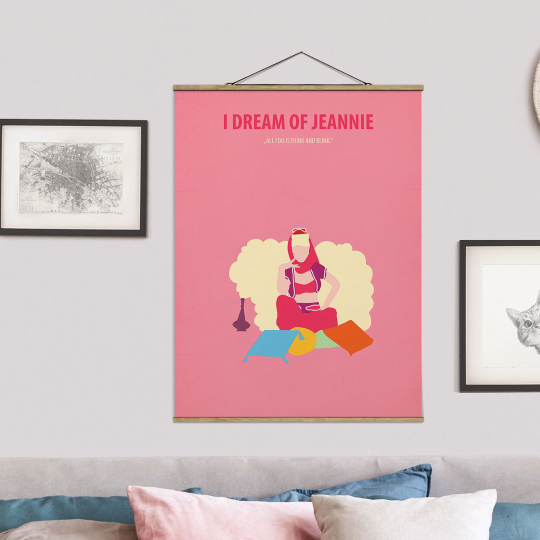 Stoffbild Mit Posterleisten - Filmposter I Dream Of Jeannie - Hochformat 4:3