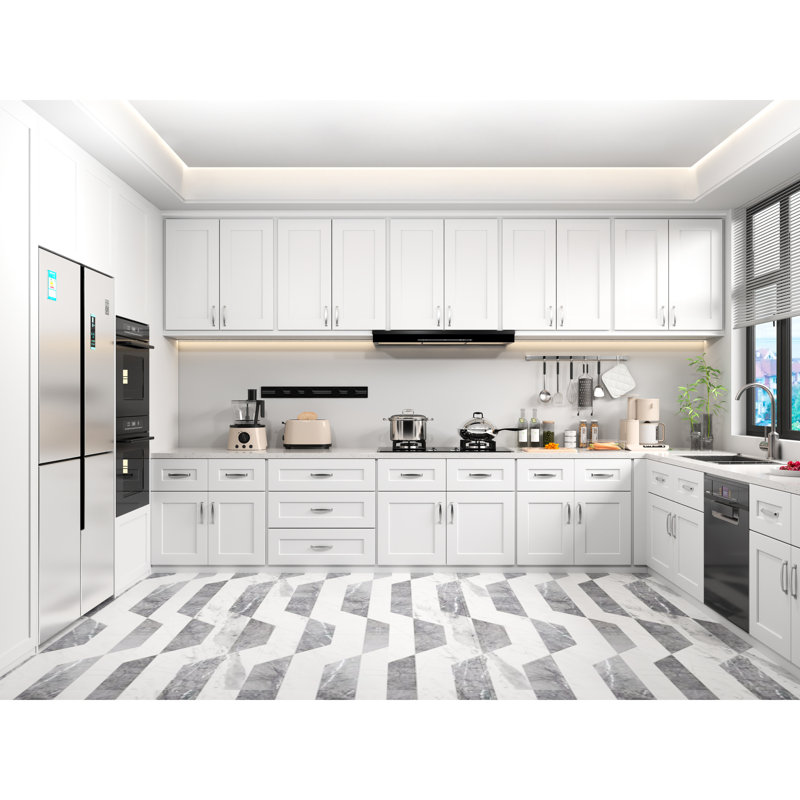 Armoire murale abordable en bois blanc à une porte avec une porte, deux tablettes, des charnières à fermeture en douceur et un assemblage rapide pour la salle de bain (rangement l 21 po x P 30 po), rangement réglable à suspension solide, silencieux en caoutchouc