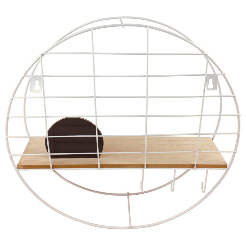 Noelia Flat Wall Mirror with Shelves