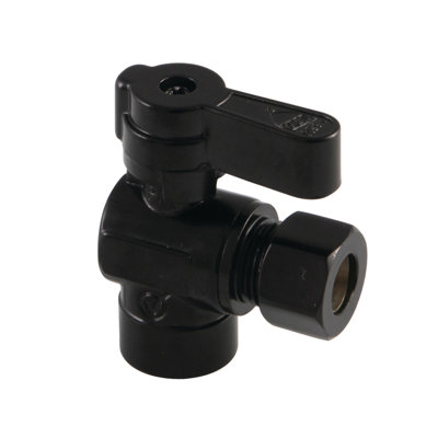 Kingston Brass Baseline 1/2-Inch Sweat x 3/8-Inch OD Comp Quarter-Turn Angle Stop Valve