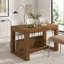 Table de salle à manger extensible pliable, console extensible en bois multifonctionnelle