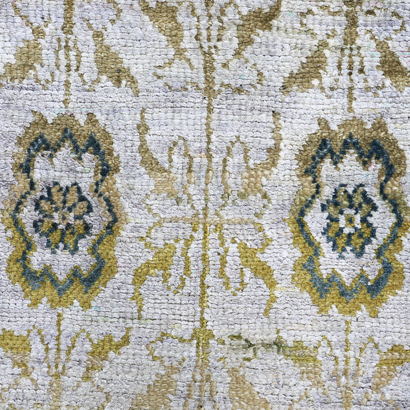 Brown Alchemy Transitional Silk Wool Blend Rug - 5'9" x 9'5"