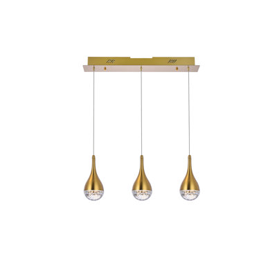 Lustre classique / classique à DEL en cristal à 3 lumières Quintion