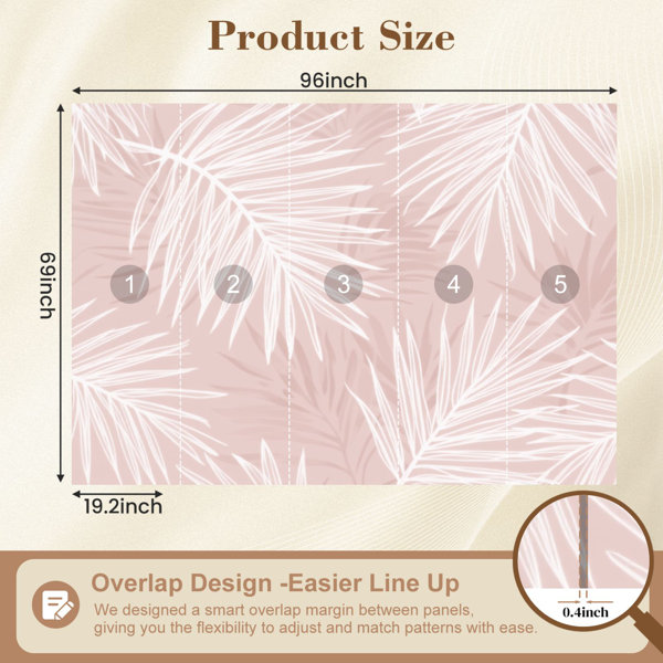 Red Barrel Studio Peel and Stick Wallpaper Abstract tropical foliage ...