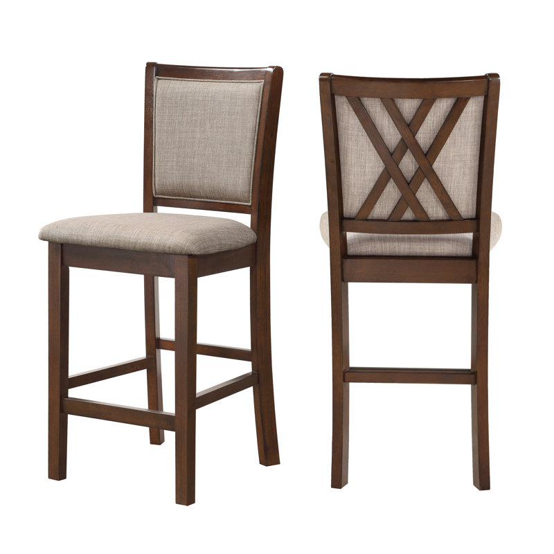 Josiha Polyester Upholstered Back Side Chair, Brown