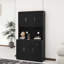 71" Kitchen Pantry Storage Cabinet with Adjustable Shelves, 6 Doors and 1 Drawer