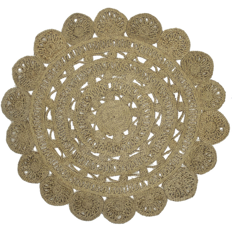 Tapis rond en jute Fyke, Rond 4 pi 2 po