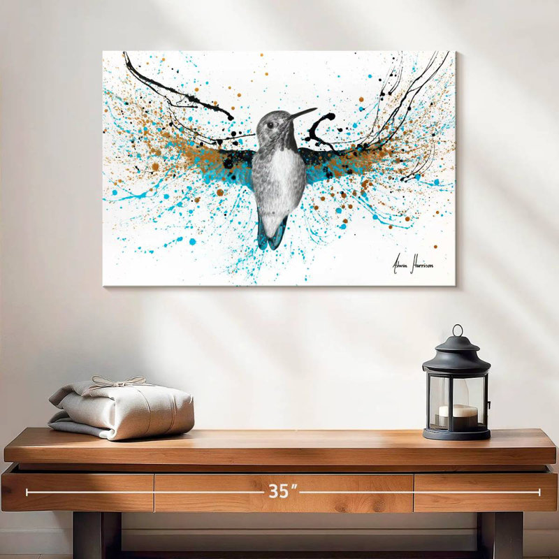 Colibri doré, H 16 po x l 24 po