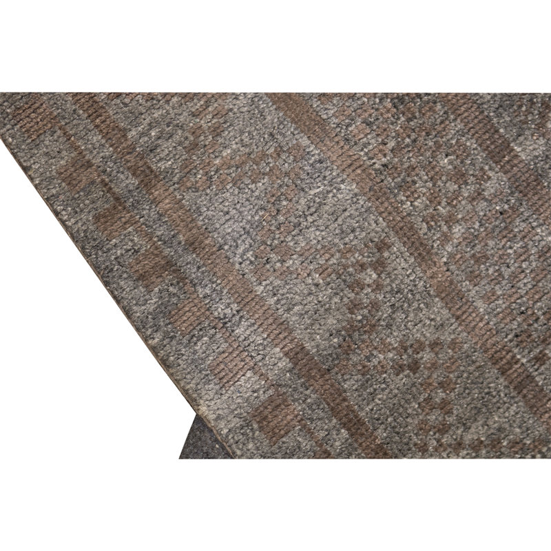 Wool Abstract Area Rug in Gray