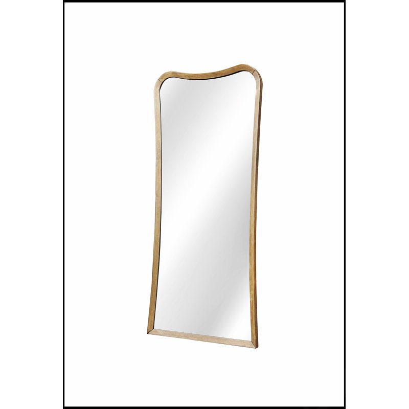 Élégant miroir de plancher pleine longueur avec cadre en bois d'eucalyptus, idéal pour un décor moderne et traditionnel.