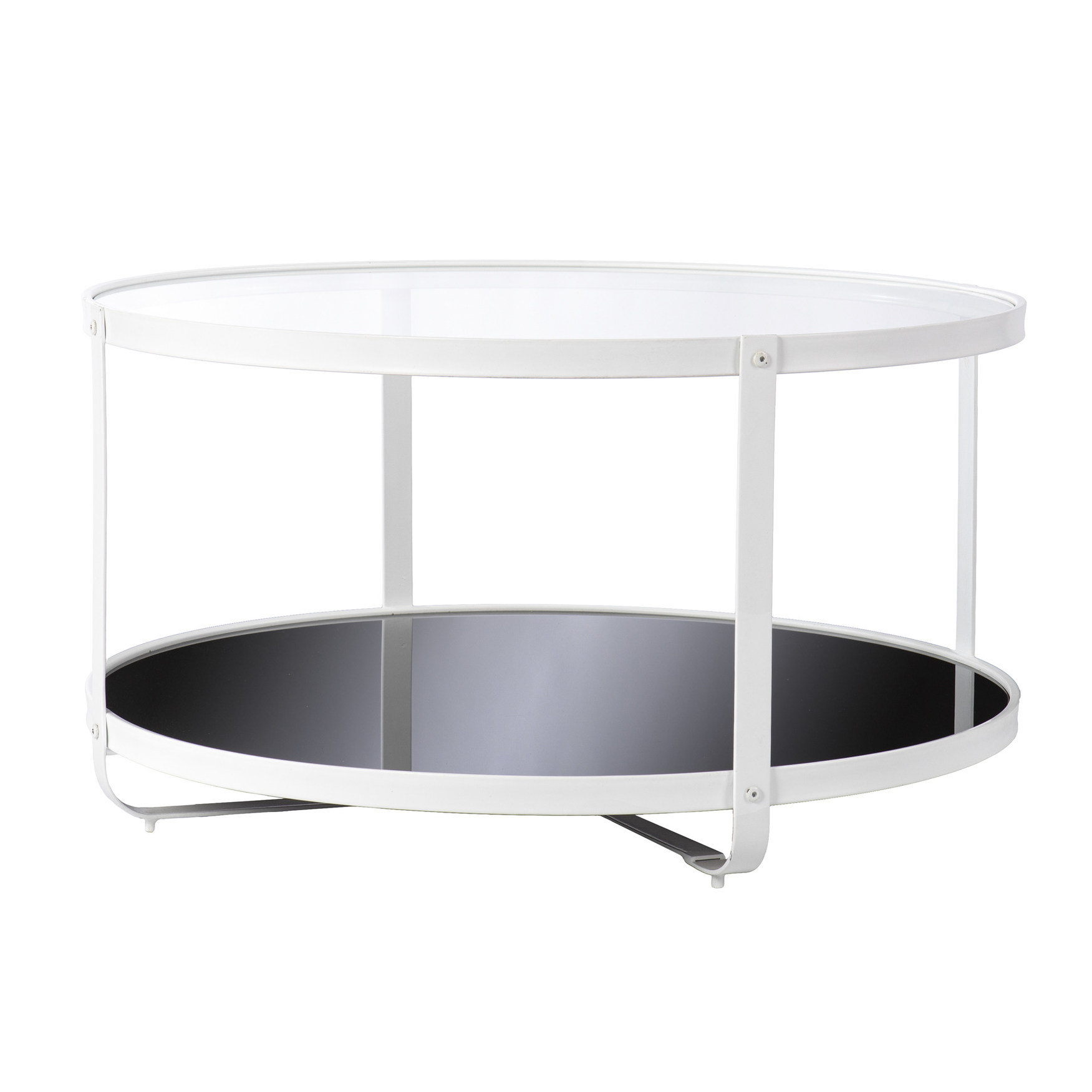 Latitude Run® Stylish Console Table - Glass Top And Black Shelf For A ...
