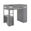 Lit mezzanine simple avec placards et bureau