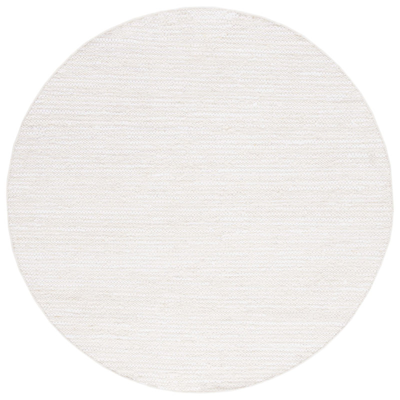 Garret Handmade Flatweave Ivory/Beige Area Rug, Round 6'