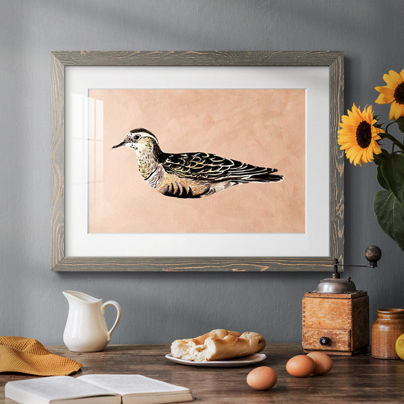 " Feathered Friend III ", 22" H x 32" W, Gray