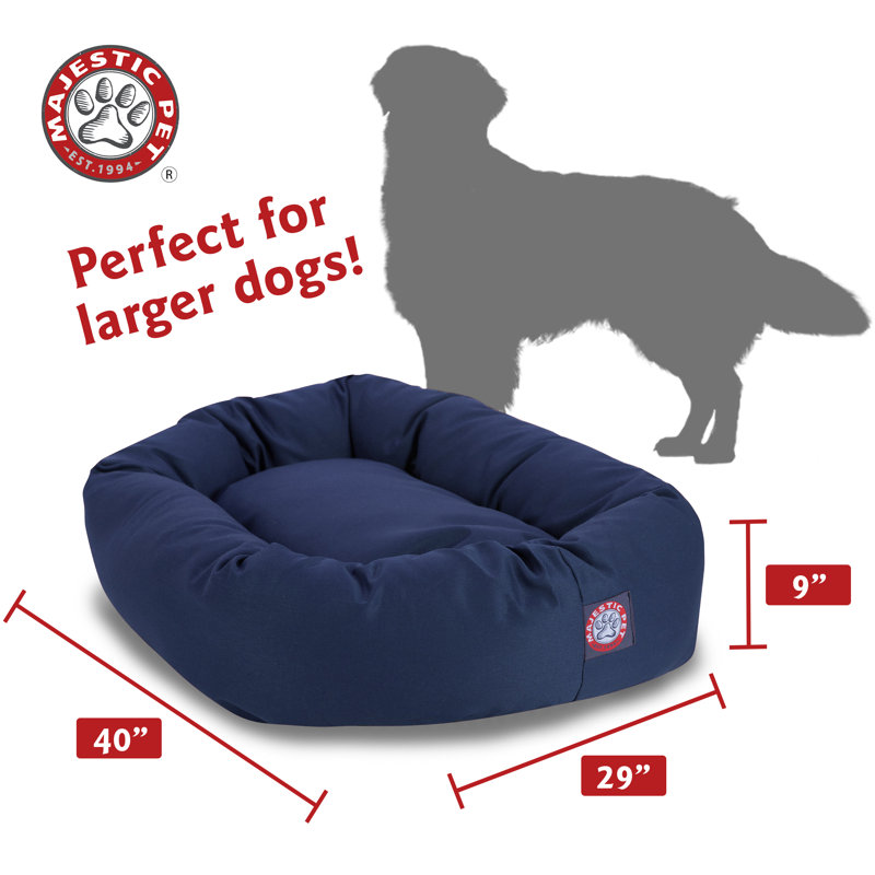 Lit ovale pour animal de compagnie, Bleu, Grand ( l 29 po x P 40 po x H 9 po)