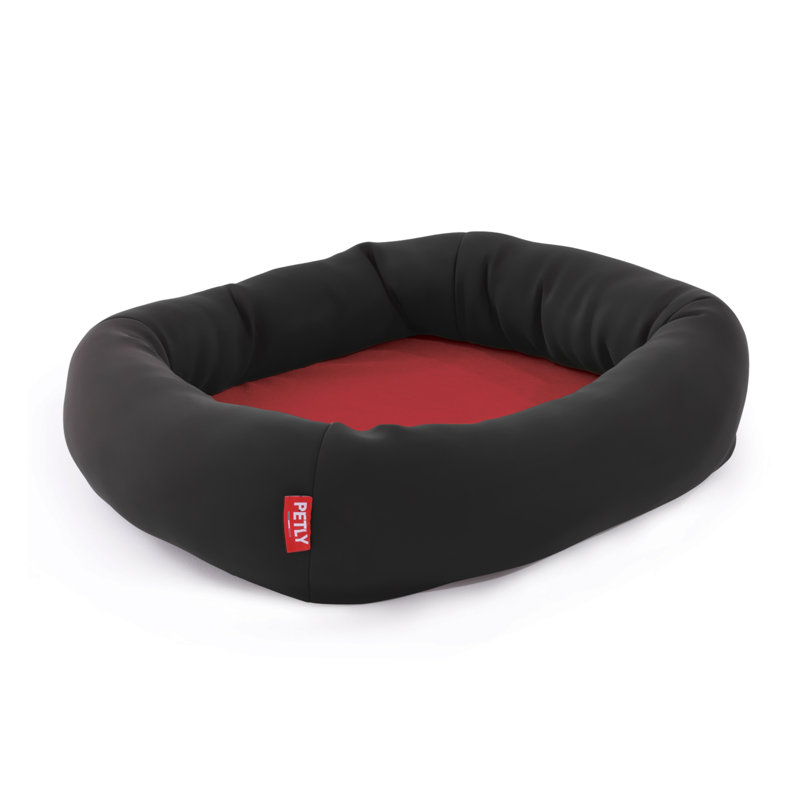 Orthopedic Microfibre Pet Bed, Red, Small (80cm W x 60cm D)