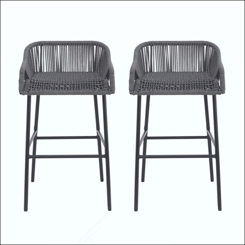 Ensemble de 2 tabourets de bar pour l'extérieur