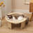 Dredyn Clear Acrylic Capsule Cat Bed with Wooden Base