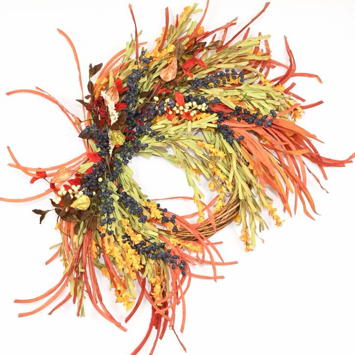 Couronne d'automne 26 po pour la porte de l'Action de grâce