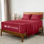 Mellanni 1800 Bed Sheet Set With DEEP Fitted Sheet Full Brick Red-117192375-117192322