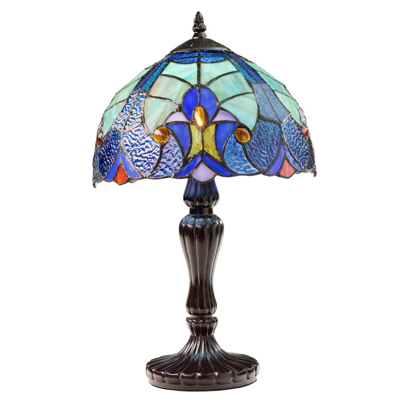 17"H Candlestick Base Dome Shade Table Lamp