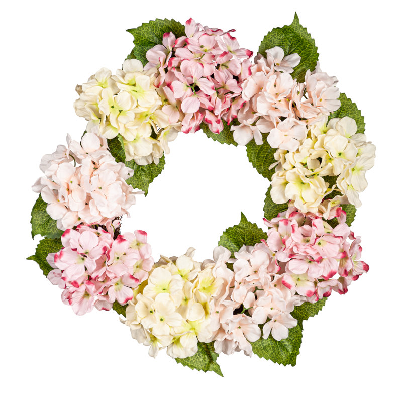 22" Spring Artificial Hydrangea Wreath