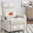 Heat Massage Manual Recliner Chair With Rocker And Swivel In Fabric For Living Room-1068872044