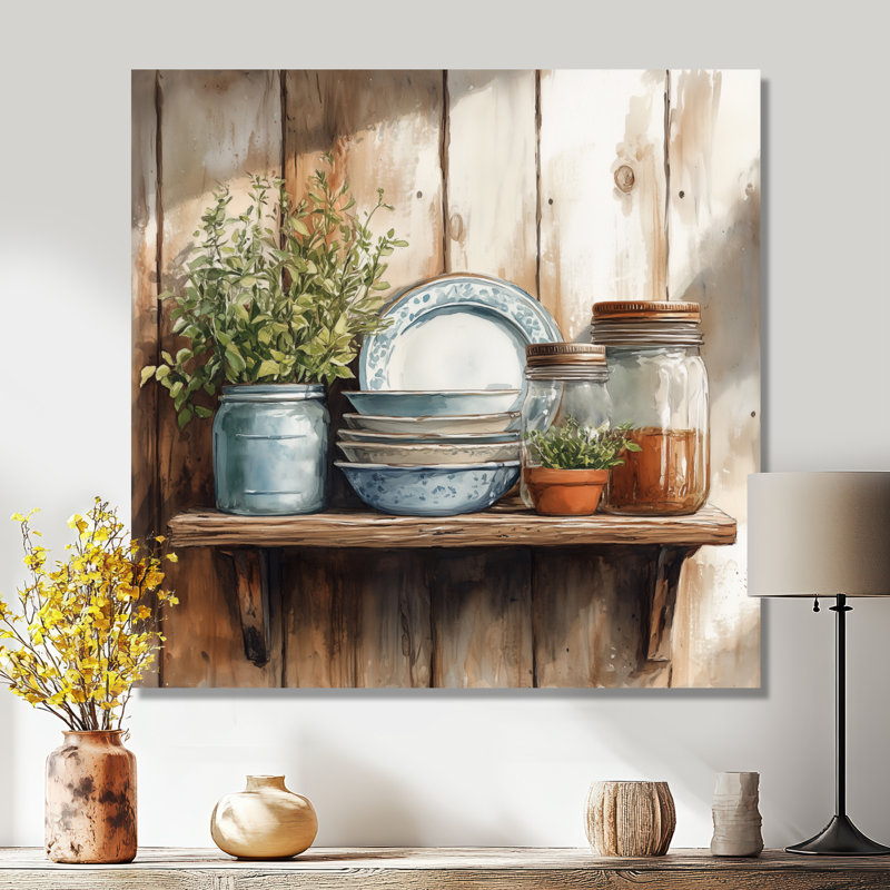 Art mural de ferme, toile rustique, Willmer, H 16 po x l 16 po, Toile tendue