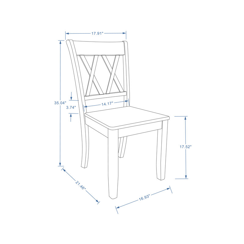 Turpin 17.52'' H Solid Wood Side Chair, White