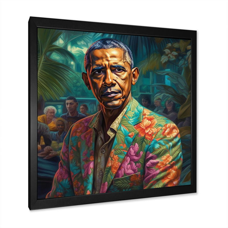 Impression sur toile, Cadre d'angle fermé noir, H 24 po x l 24 po x P 1 po