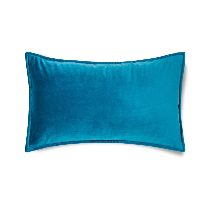 Rectangular Velvet Pillow Covers, Blue, Rectangular 12"H x 22"W