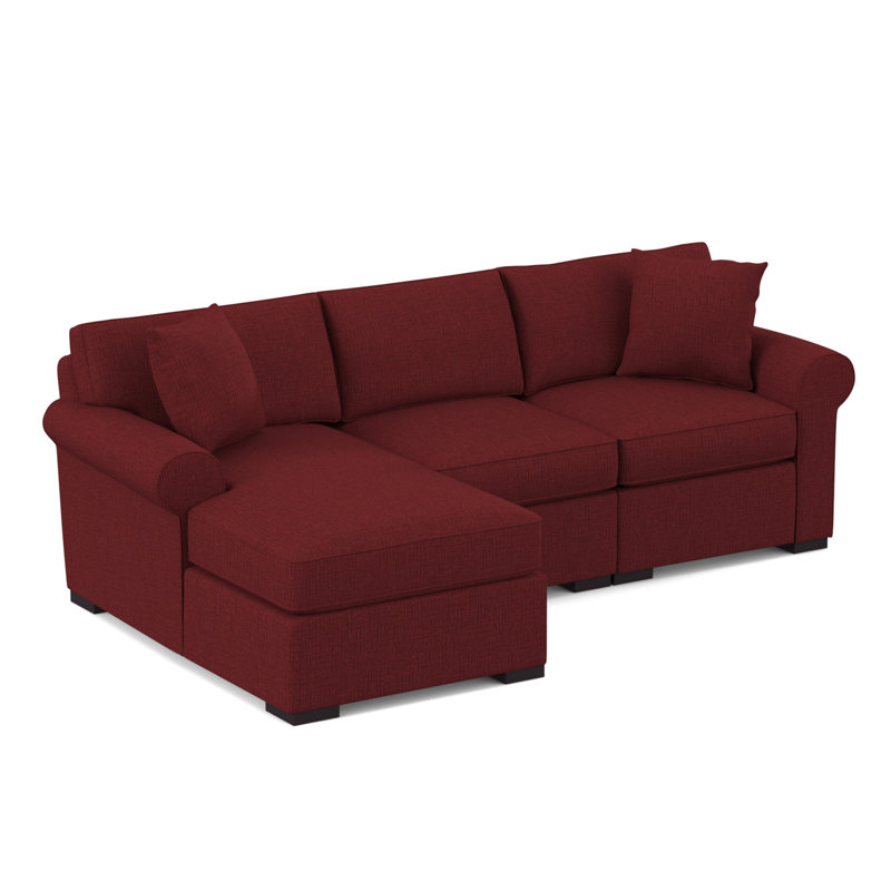 Star Upholstered L-Shaped Sectional, Heavenly Mulberry Chenille, Left Hand Facing